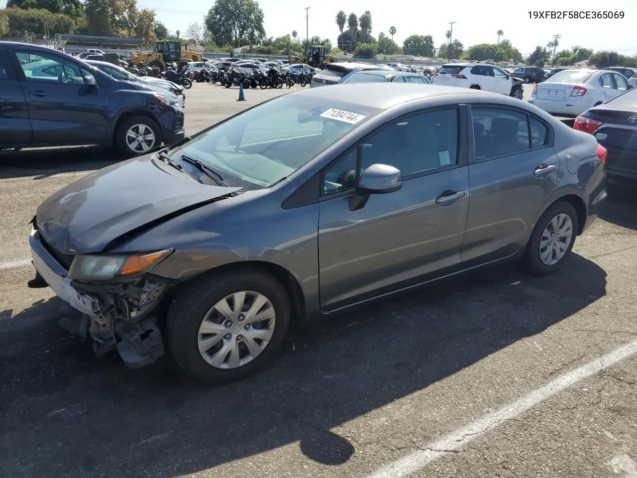 2012 Honda Civic Lx VIN: 19XFB2F58CE365069 Lot: 71204744