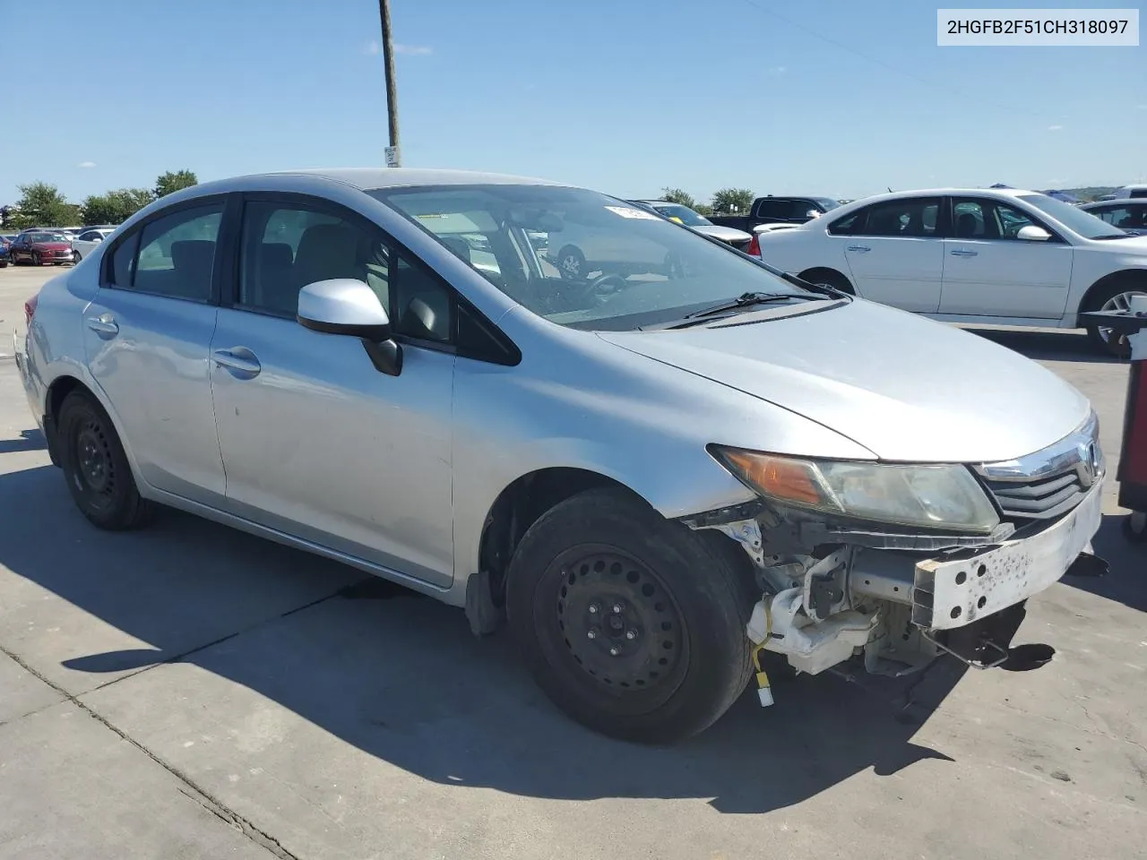 2HGFB2F51CH318097 2012 Honda Civic Lx