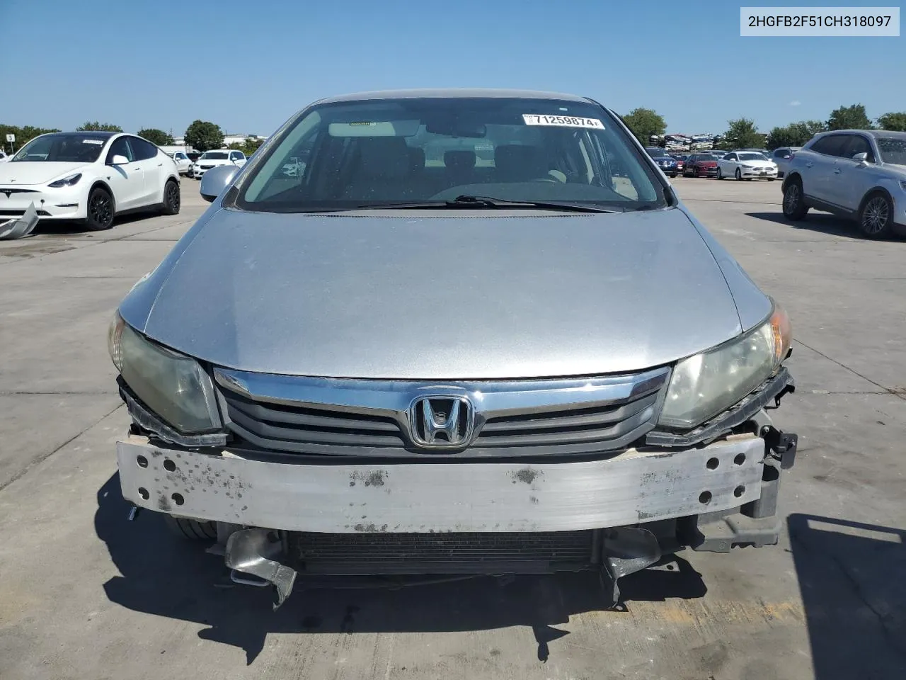 2HGFB2F51CH318097 2012 Honda Civic Lx