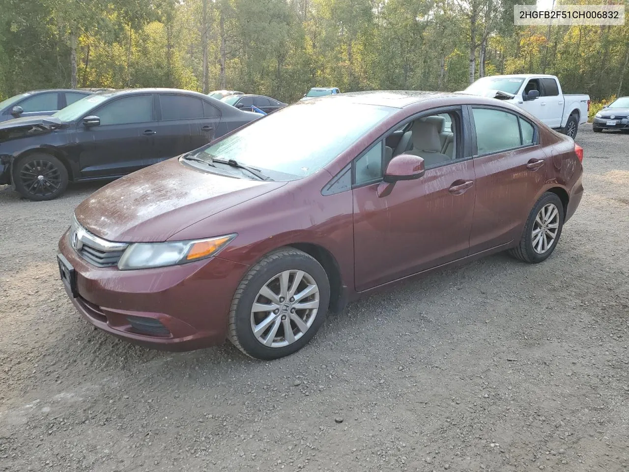 2012 Honda Civic Lx VIN: 2HGFB2F51CH006832 Lot: 71262044