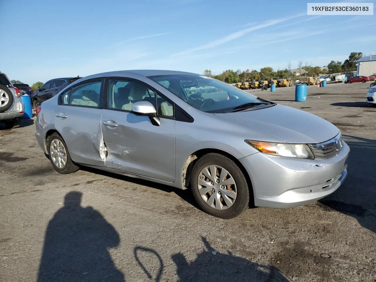 2012 Honda Civic Lx VIN: 19XFB2F53CE360183 Lot: 71374504