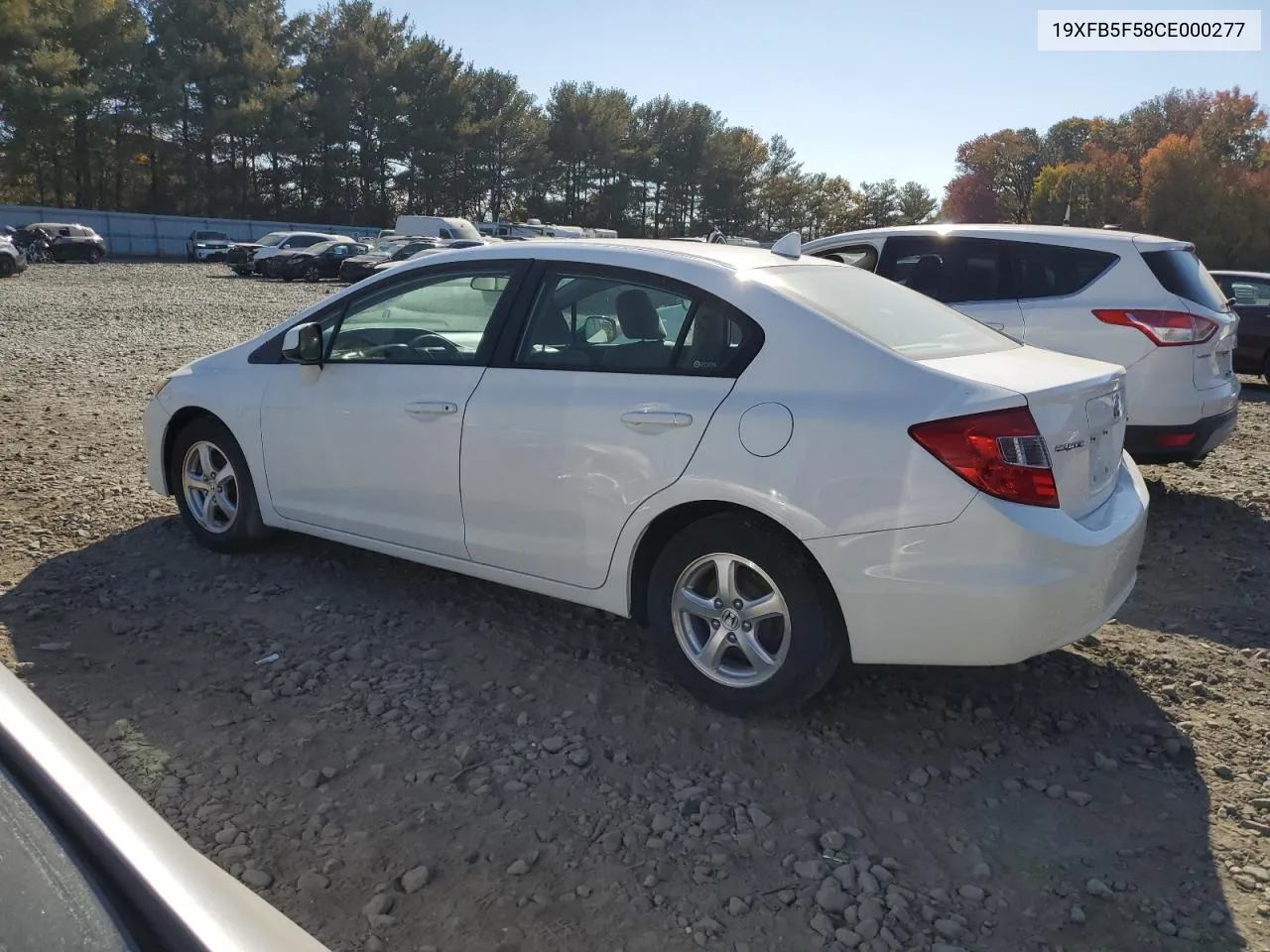 2012 Honda Civic Natural Gas VIN: 19XFB5F58CE000277 Lot: 71441594