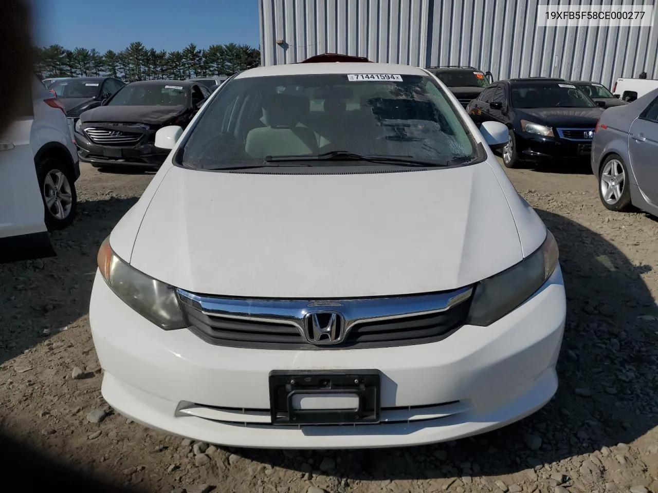 2012 Honda Civic Natural Gas VIN: 19XFB5F58CE000277 Lot: 71441594