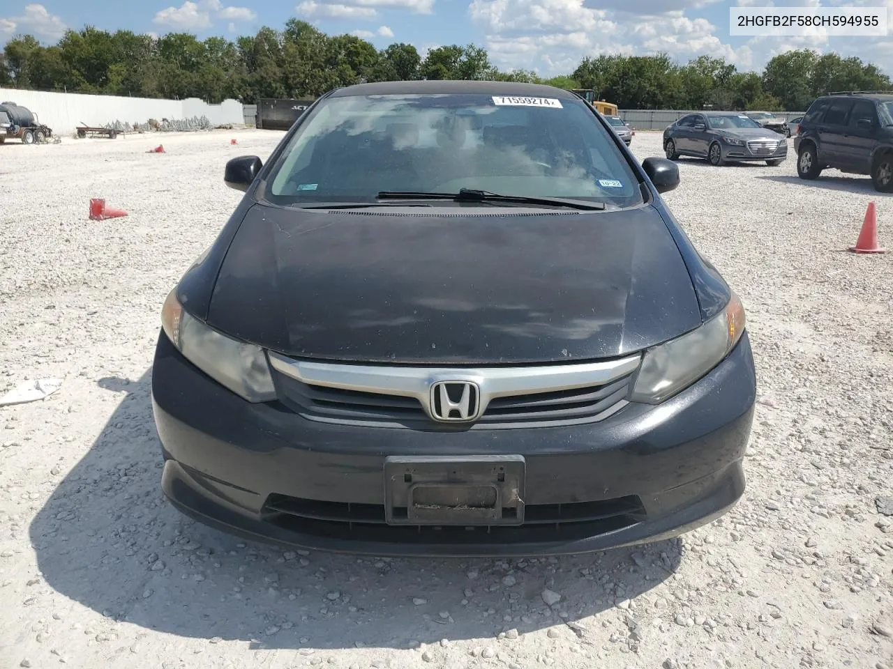 2HGFB2F58CH594955 2012 Honda Civic Lx