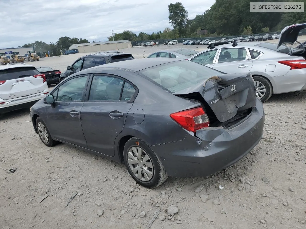 2012 Honda Civic Lx VIN: 2HGFB2F59CH306375 Lot: 71637494