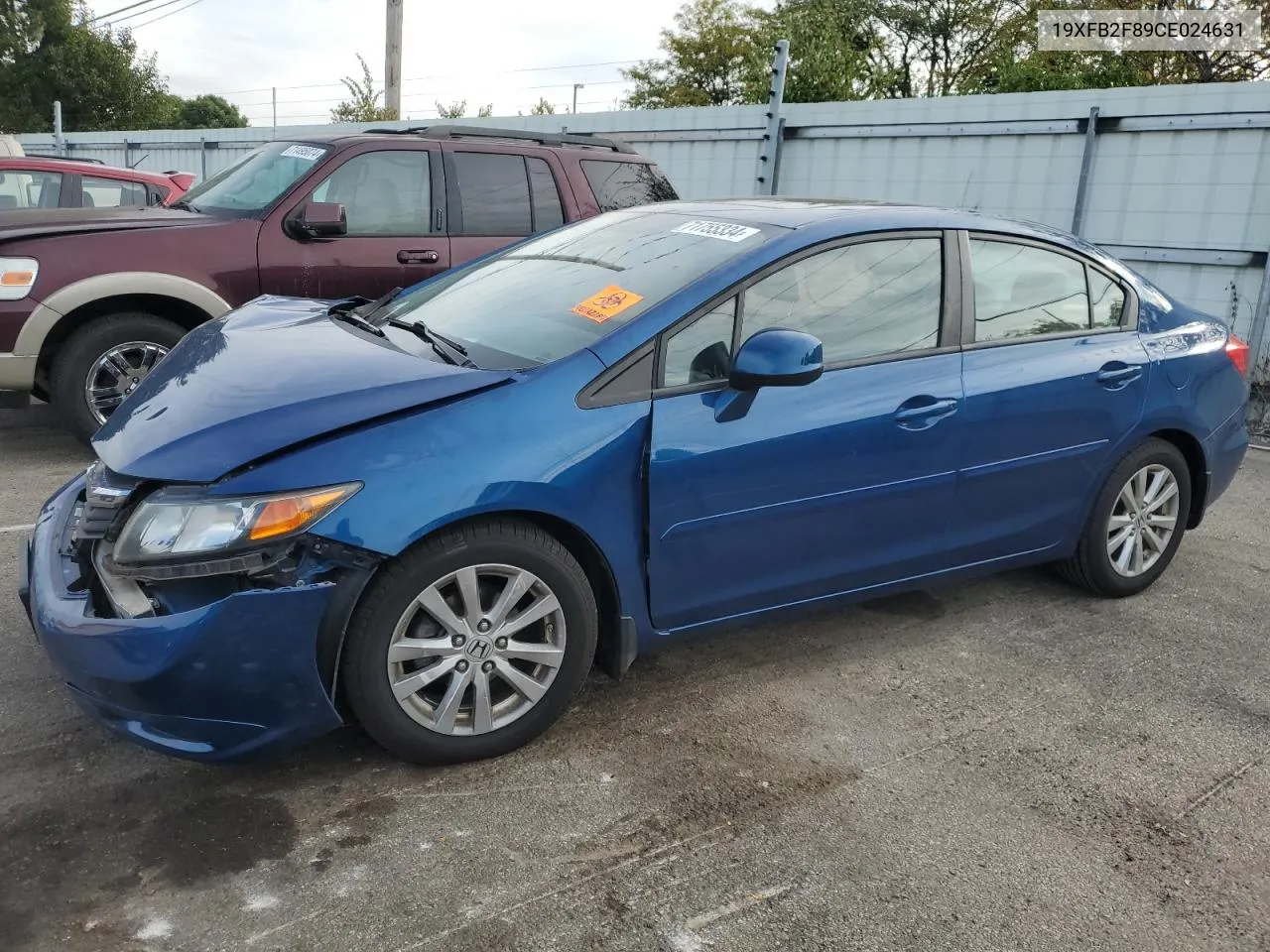 2012 Honda Civic Ex VIN: 19XFB2F89CE024631 Lot: 71755334