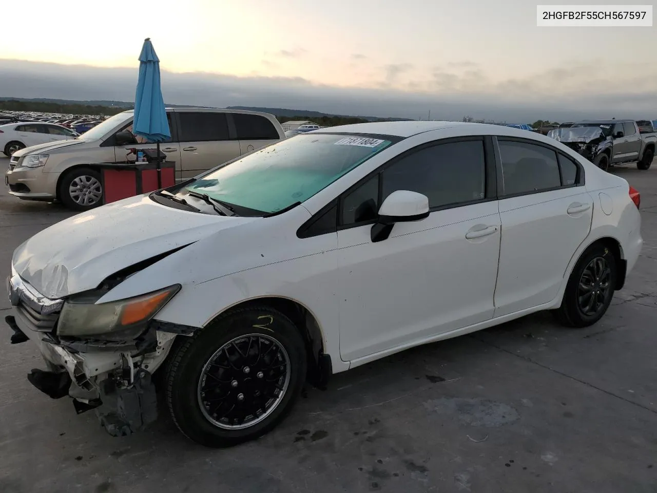 2HGFB2F55CH567597 2012 Honda Civic Lx