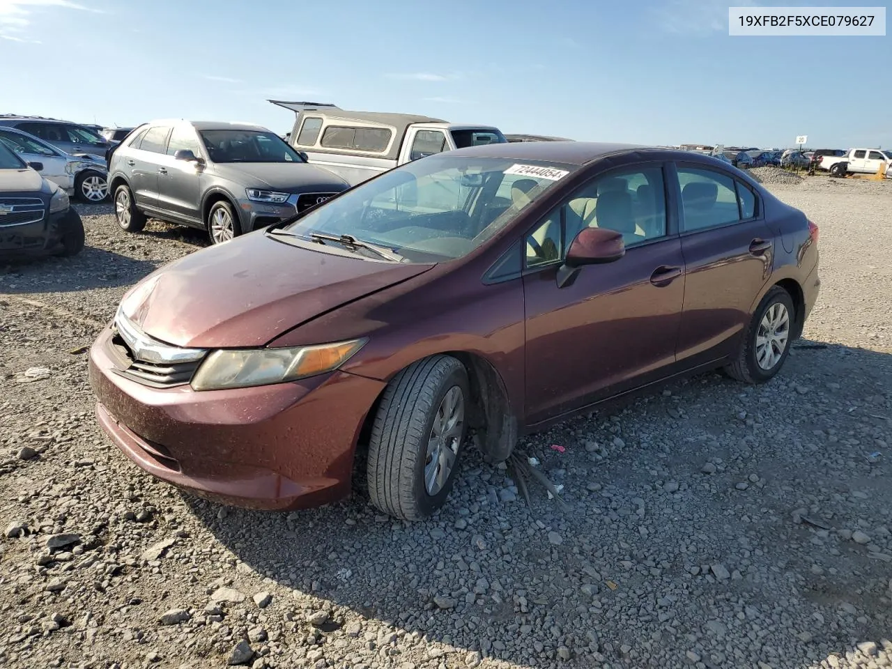 2012 Honda Civic Lx VIN: 19XFB2F5XCE079627 Lot: 72444054