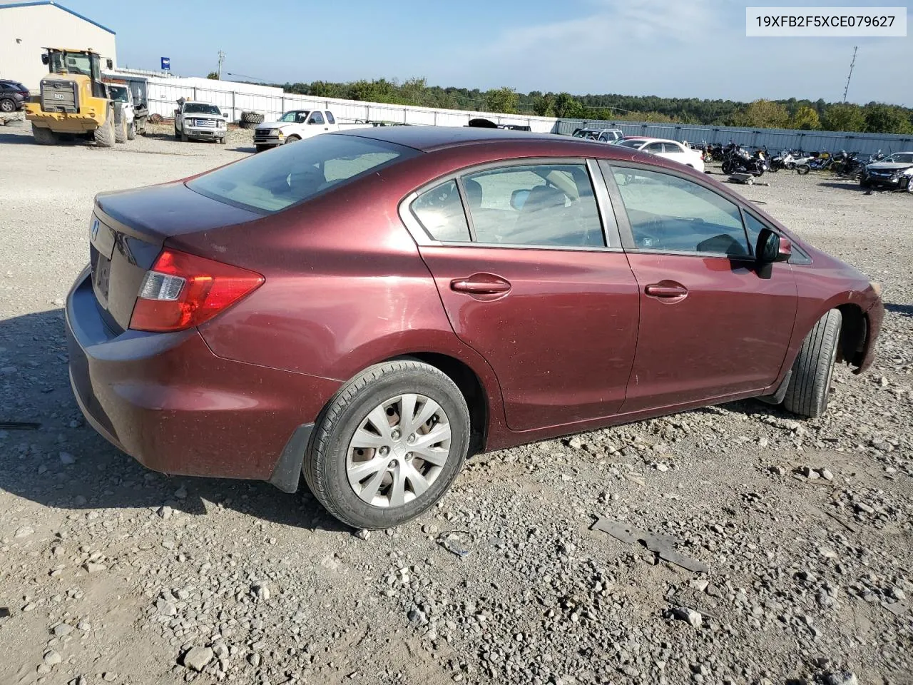 2012 Honda Civic Lx VIN: 19XFB2F5XCE079627 Lot: 72444054