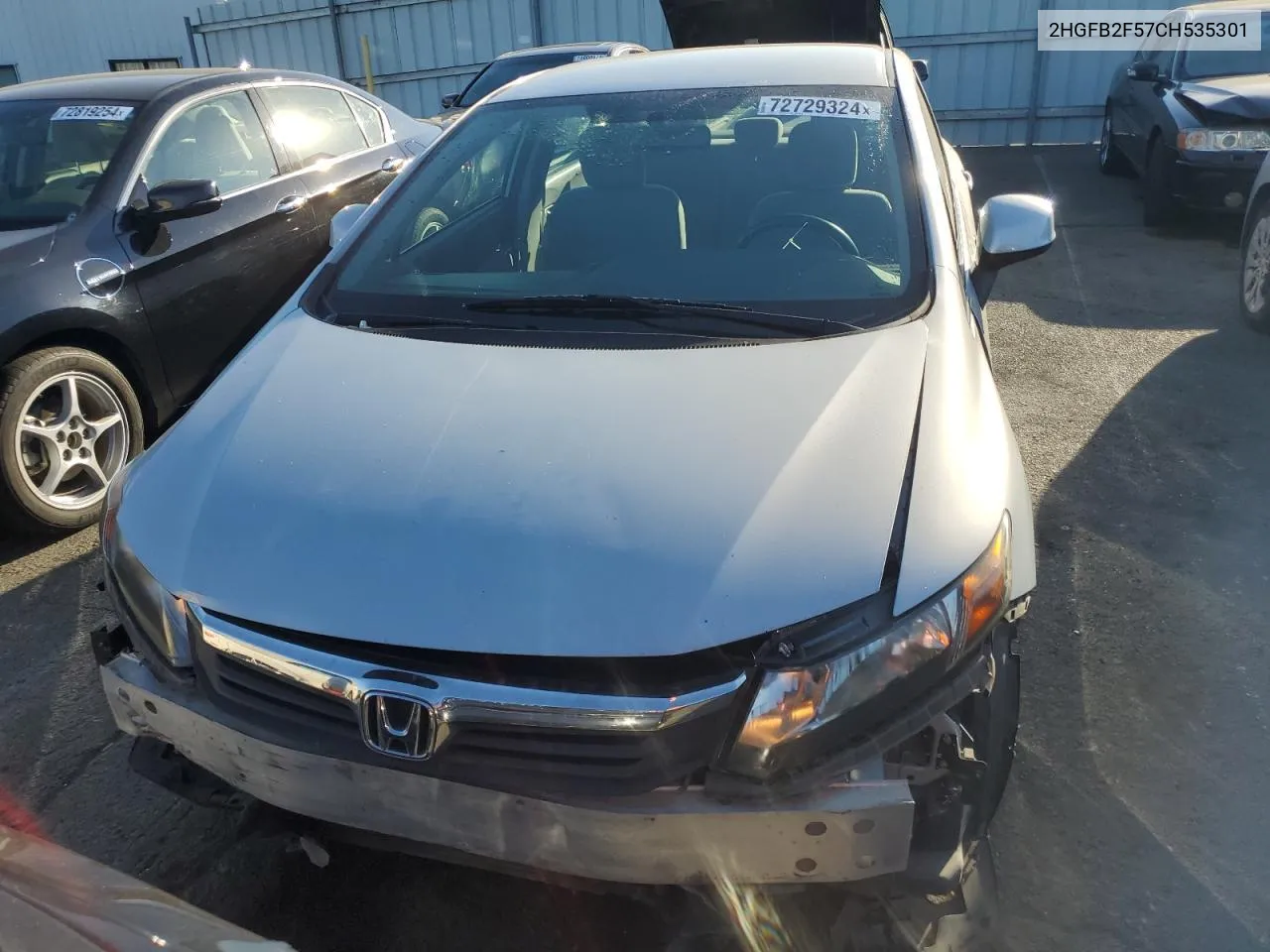 2012 Honda Civic Lx VIN: 2HGFB2F57CH535301 Lot: 72729324