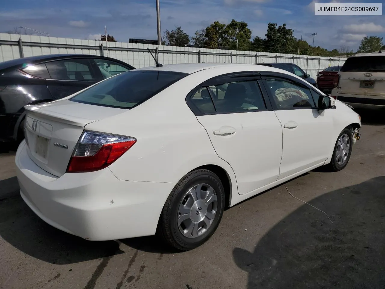 2012 Honda Civic Hybrid VIN: JHMFB4F24CS009697 Lot: 72835754