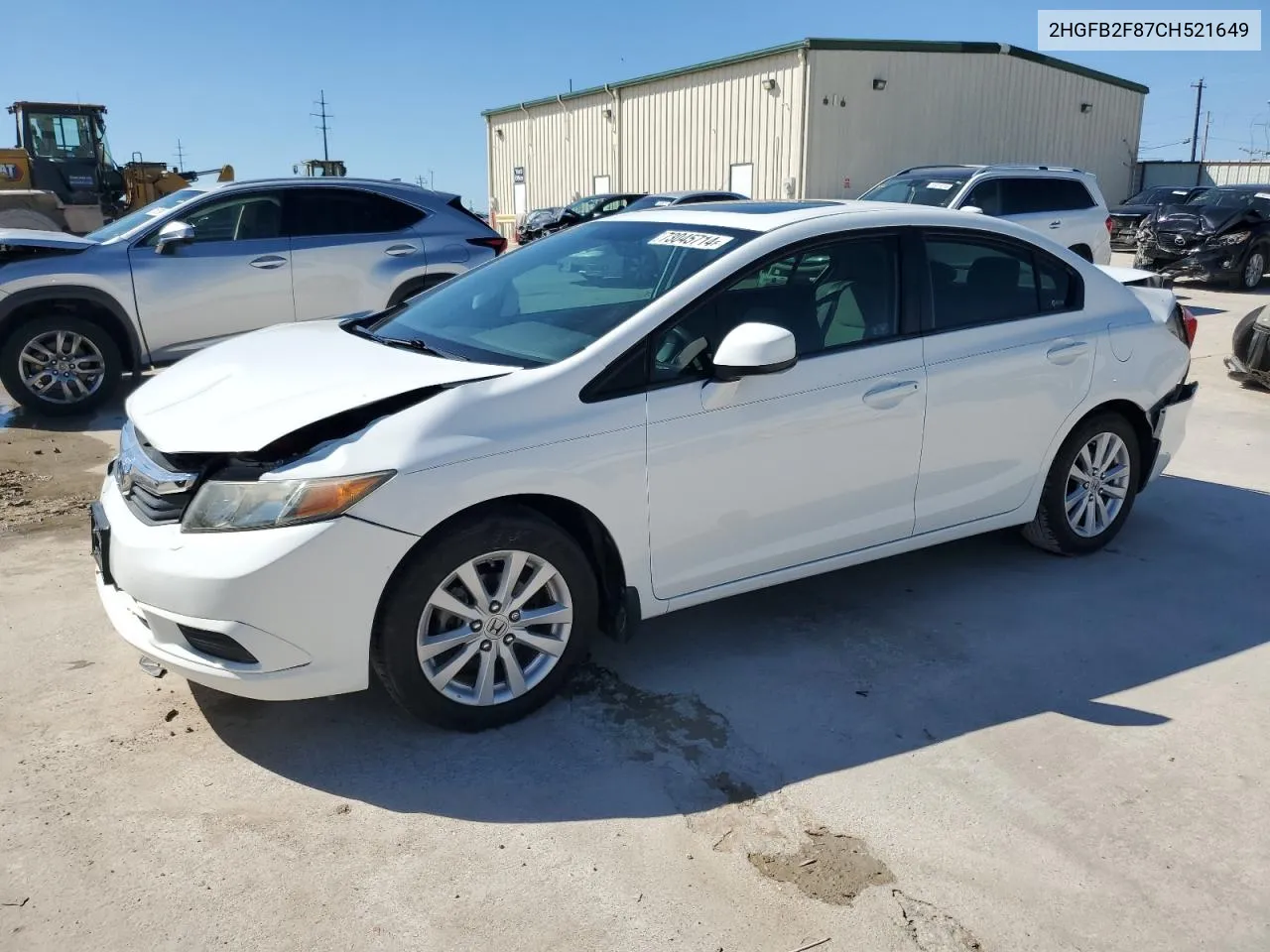 2012 Honda Civic Ex VIN: 2HGFB2F87CH521649 Lot: 73045714