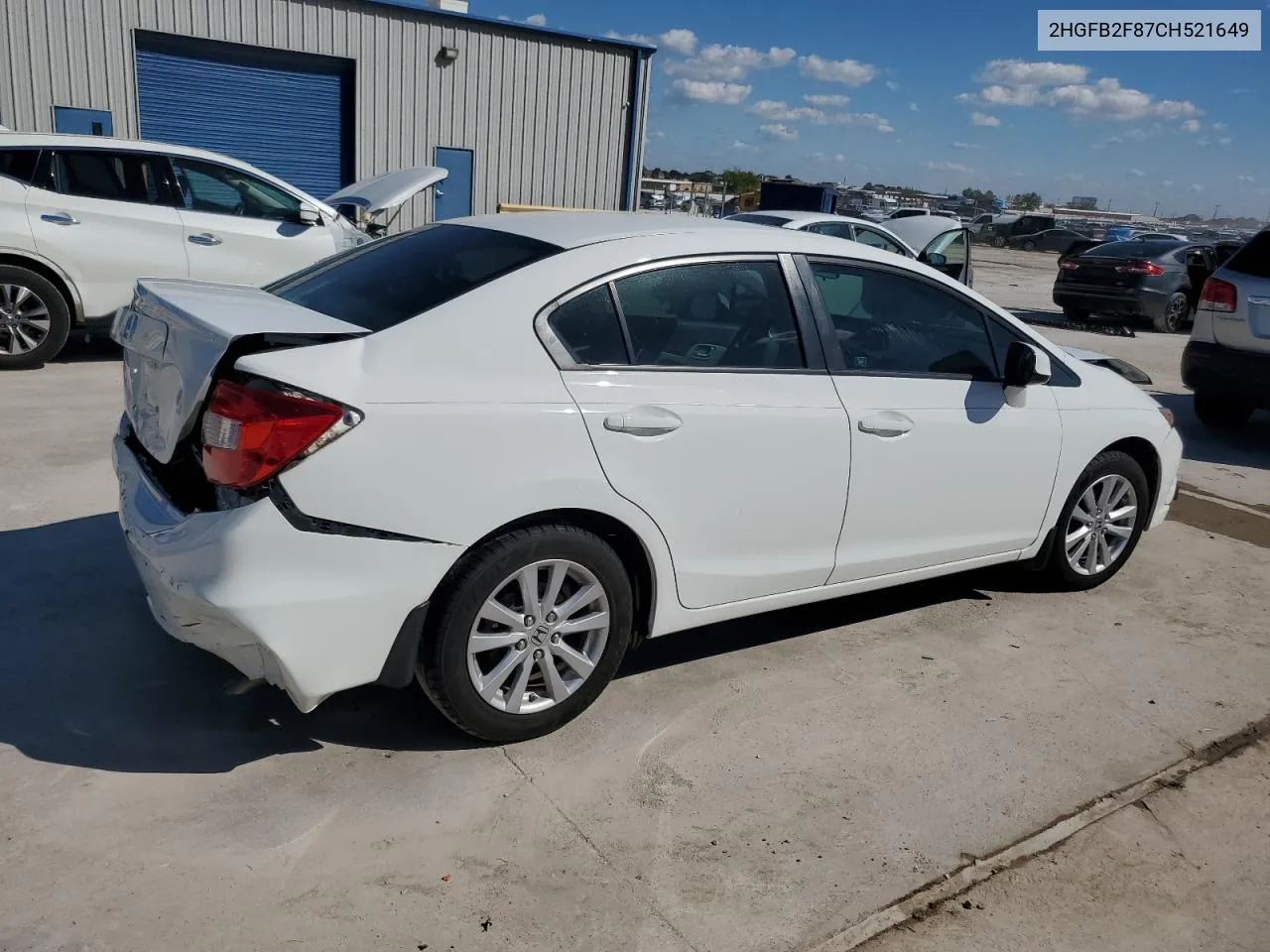 2012 Honda Civic Ex VIN: 2HGFB2F87CH521649 Lot: 73045714