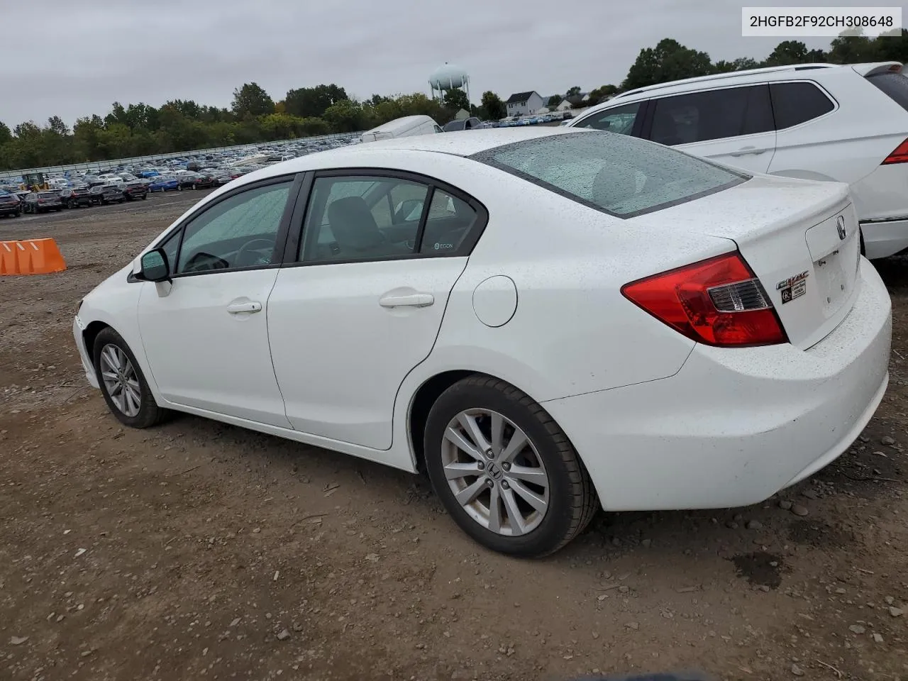 2HGFB2F92CH308648 2012 Honda Civic Exl