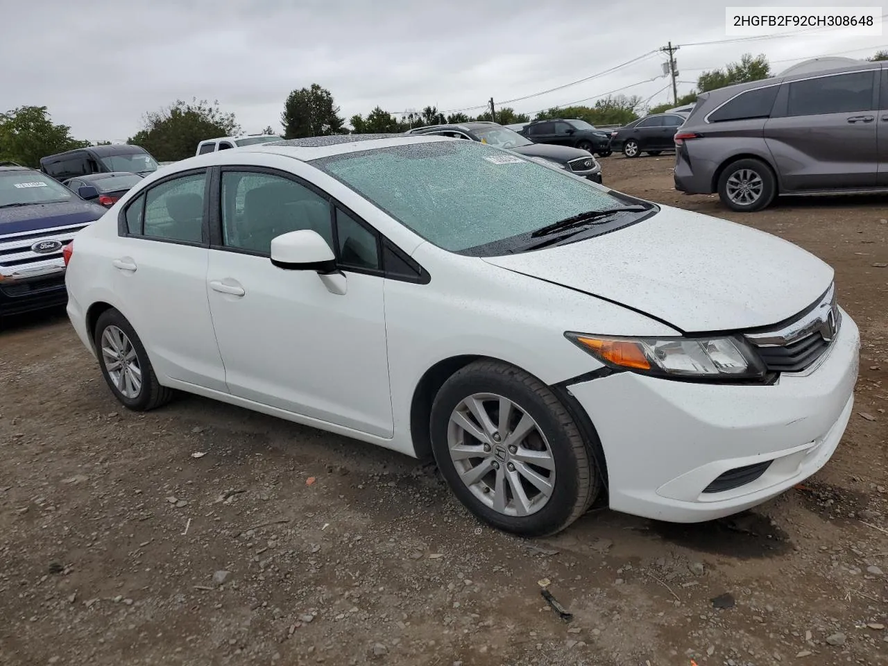 2012 Honda Civic Exl VIN: 2HGFB2F92CH308648 Lot: 73085794