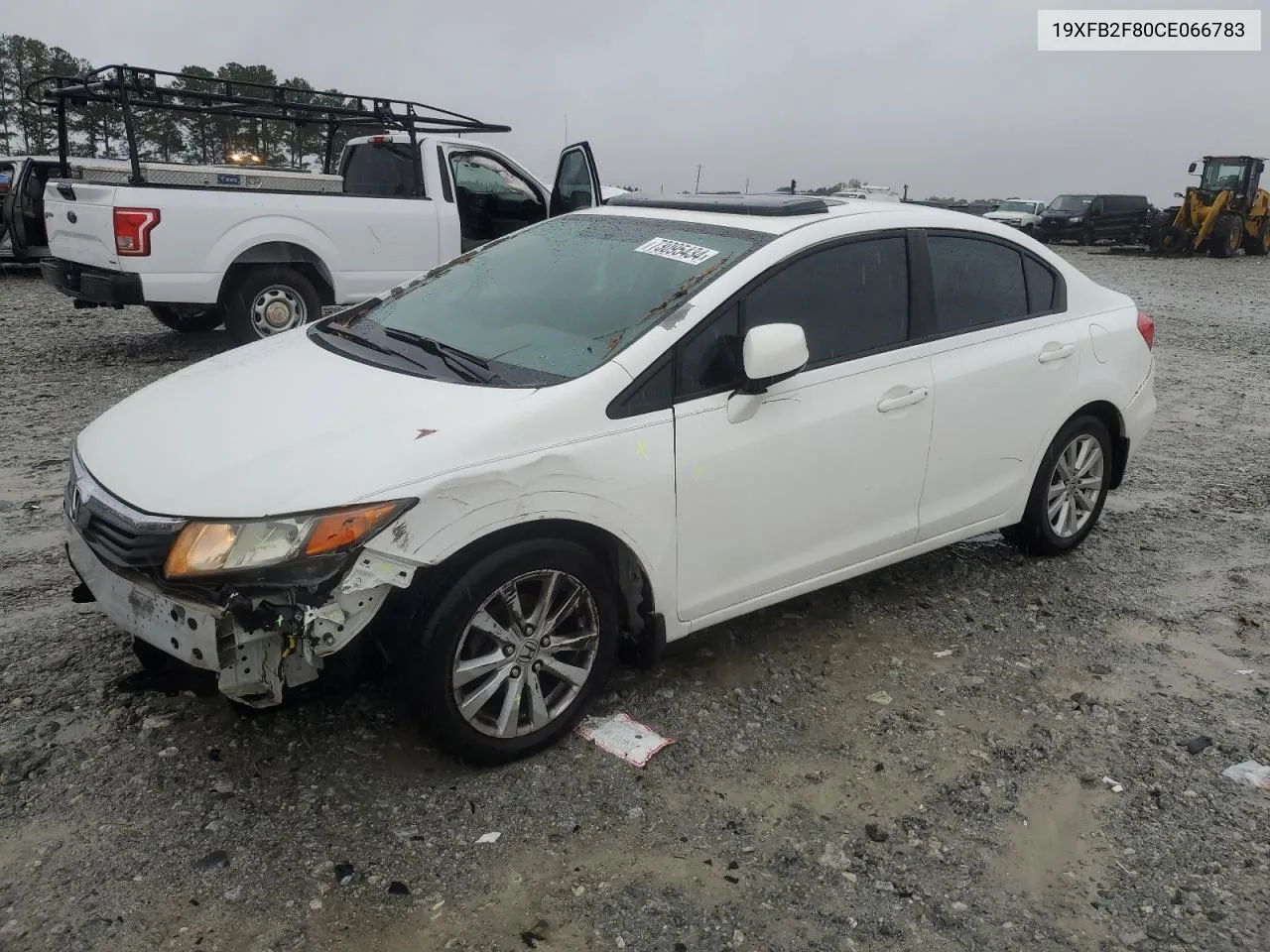 2012 Honda Civic Ex VIN: 19XFB2F80CE066783 Lot: 73095434