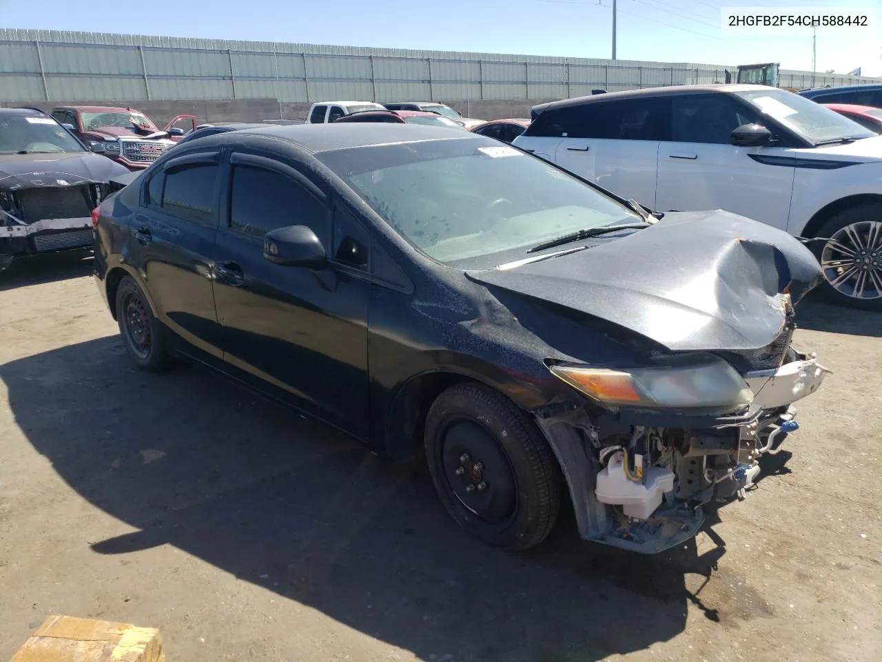 2012 Honda Civic Lx VIN: 2HGFB2F54CH588442 Lot: 73134324