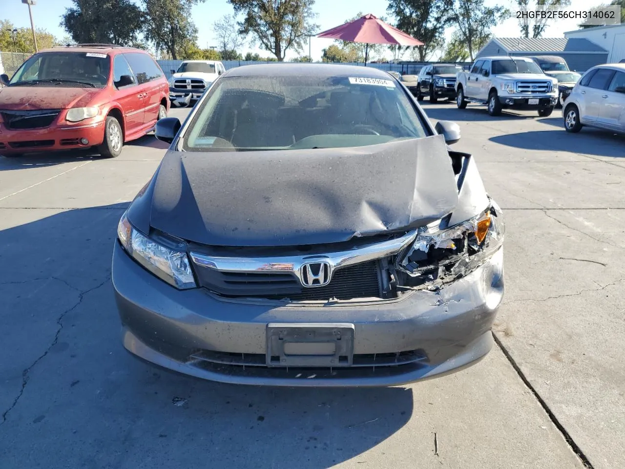 2HGFB2F56CH314062 2012 Honda Civic Lx