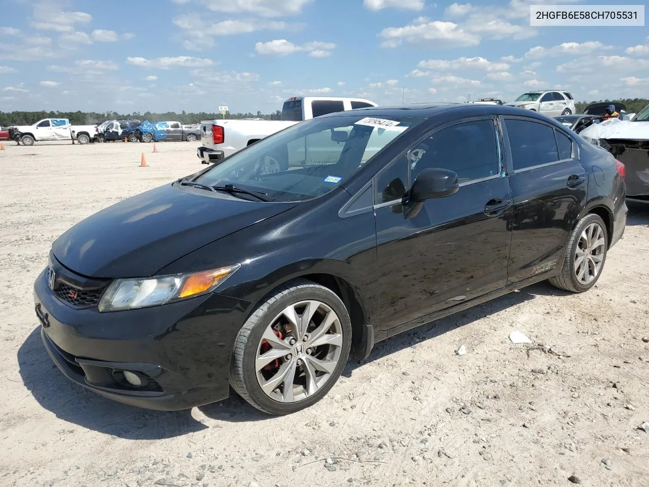 2012 Honda Civic Si VIN: 2HGFB6E58CH705531 Lot: 73295474