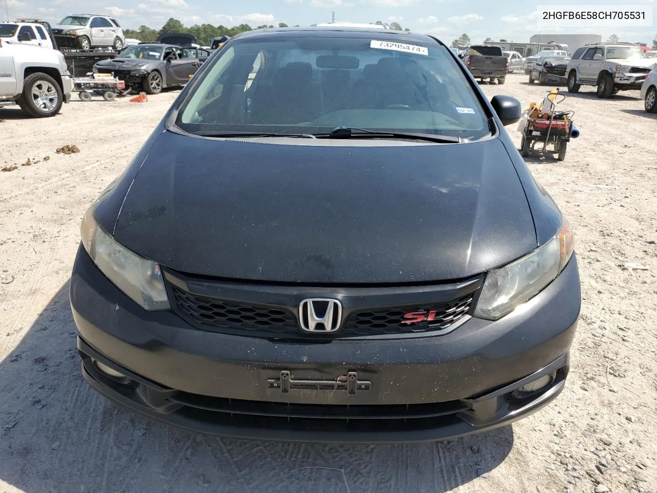 2012 Honda Civic Si VIN: 2HGFB6E58CH705531 Lot: 73295474