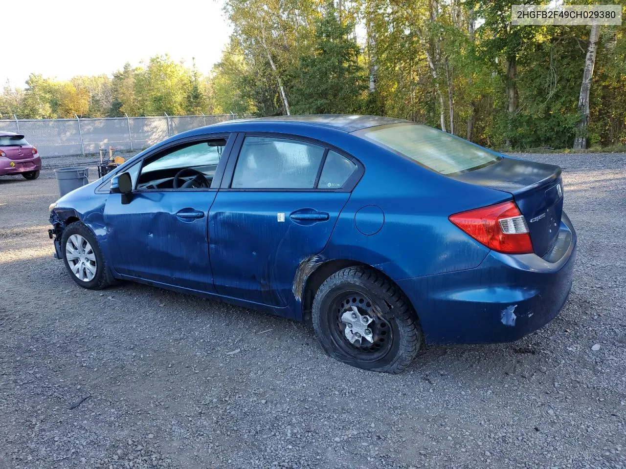 2012 Honda Civic Lx VIN: 2HGFB2F49CH029380 Lot: 73628554