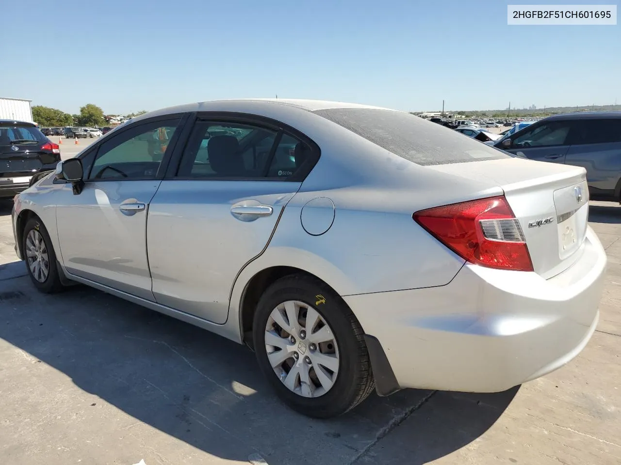 2012 Honda Civic Lx VIN: 2HGFB2F51CH601695 Lot: 73703084