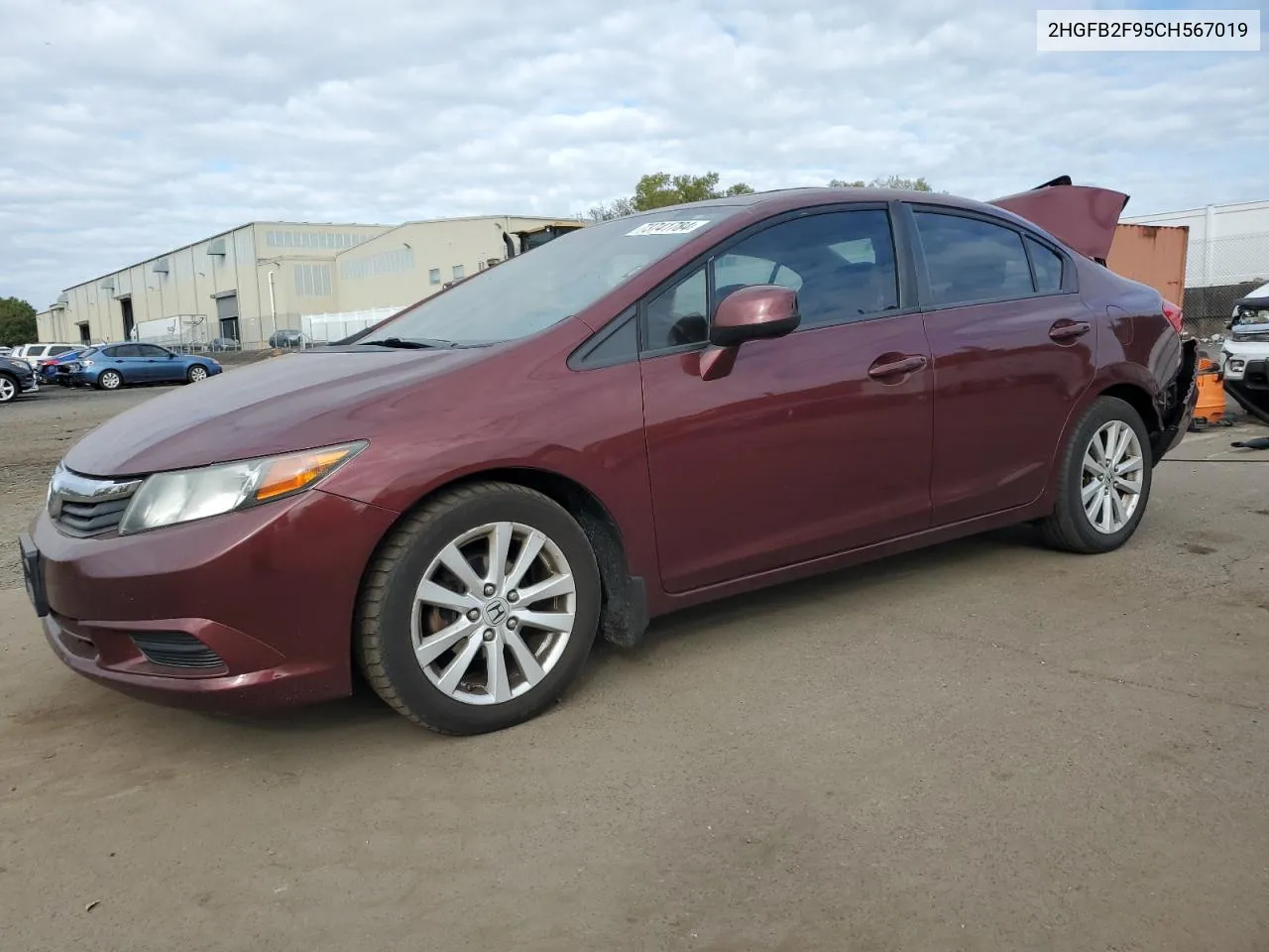 2012 Honda Civic Exl VIN: 2HGFB2F95CH567019 Lot: 73741784