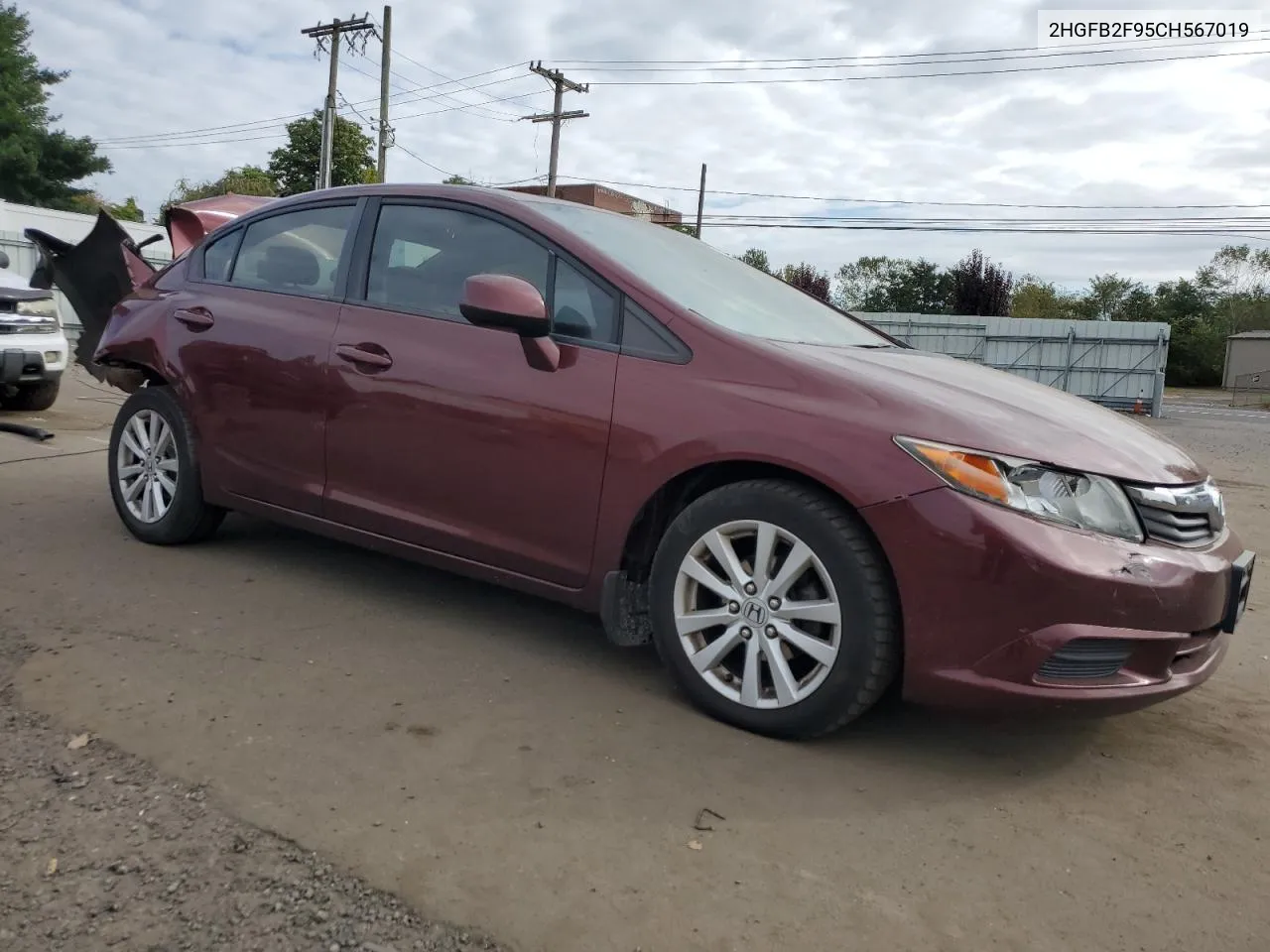 2012 Honda Civic Exl VIN: 2HGFB2F95CH567019 Lot: 73741784