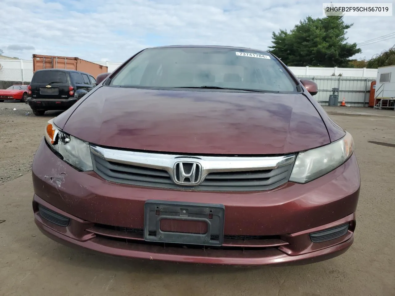 2012 Honda Civic Exl VIN: 2HGFB2F95CH567019 Lot: 73741784