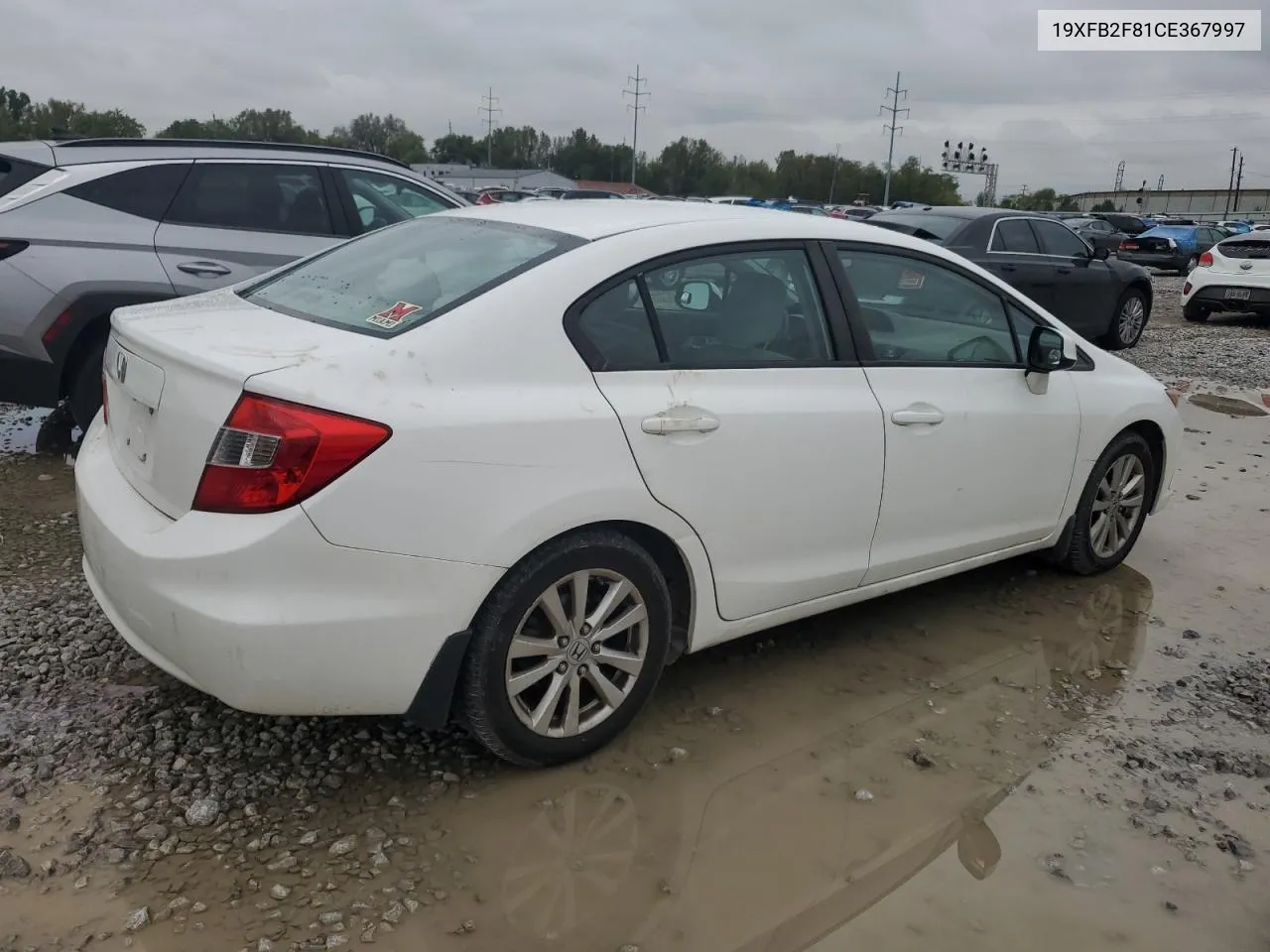 2012 Honda Civic Ex VIN: 19XFB2F81CE367997 Lot: 73979614