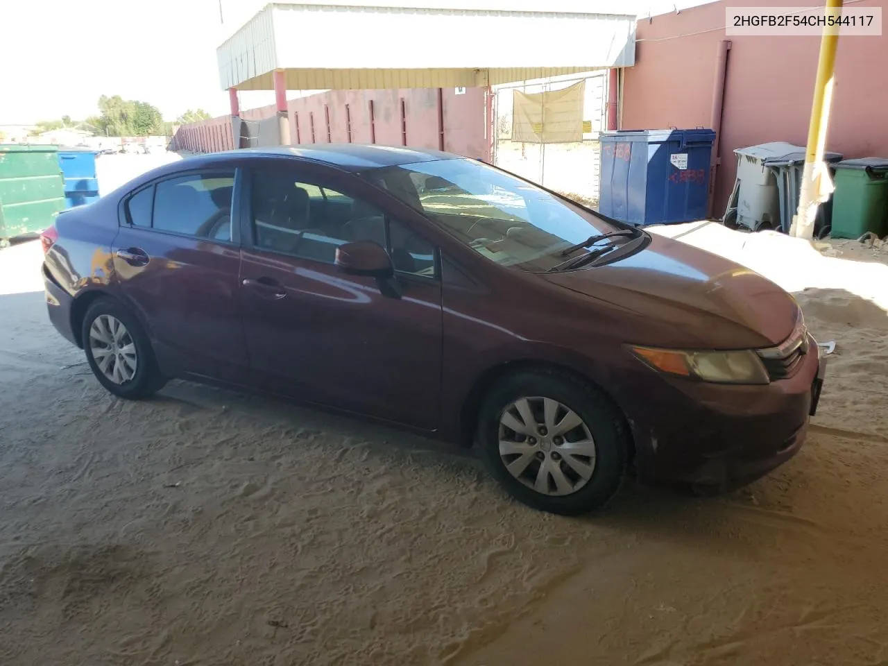 2HGFB2F54CH544117 2012 Honda Civic Lx