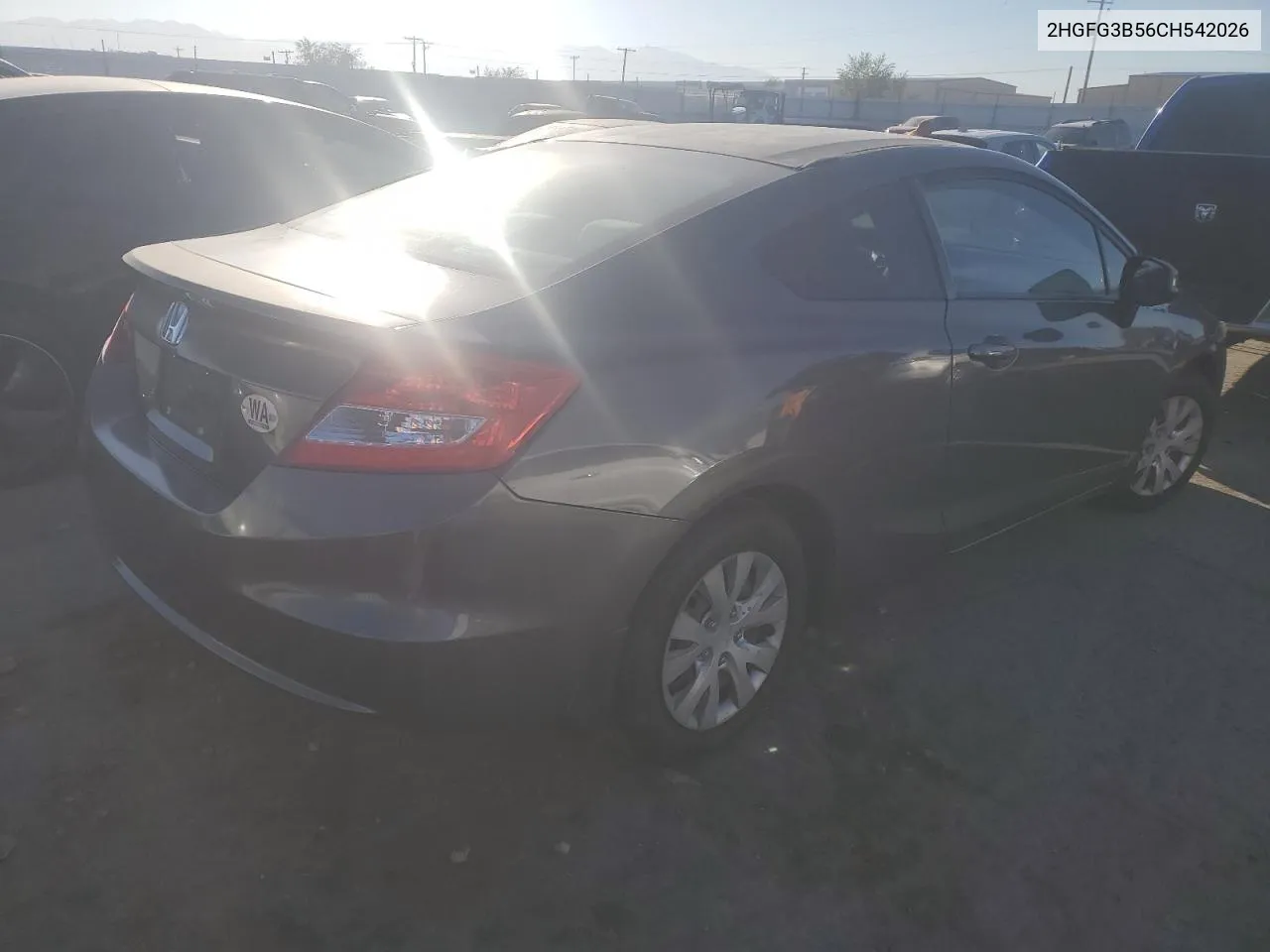 2012 Honda Civic Lx VIN: 2HGFG3B56CH542026 Lot: 74009554