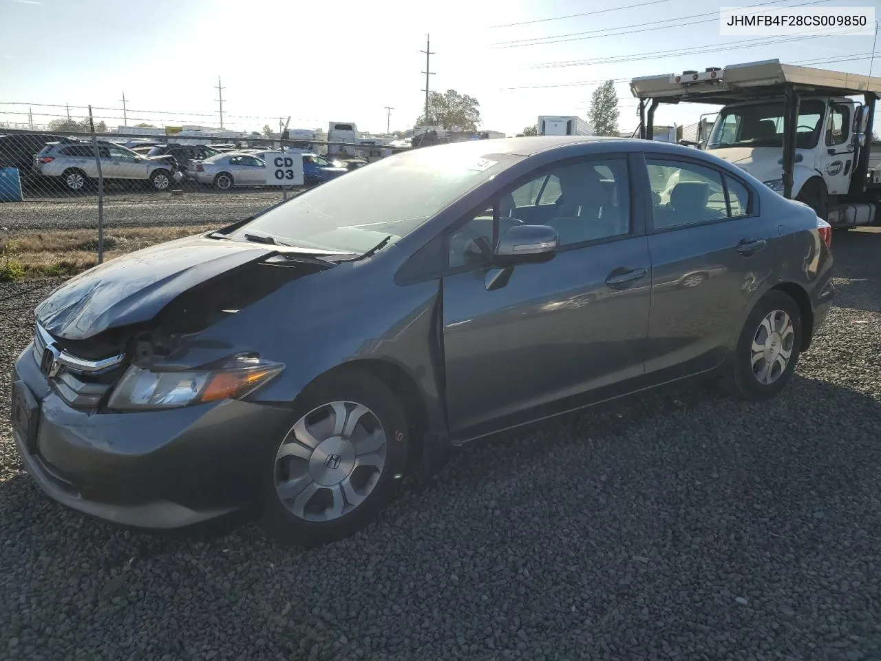 2012 Honda Civic Hybrid VIN: JHMFB4F28CS009850 Lot: 74060084