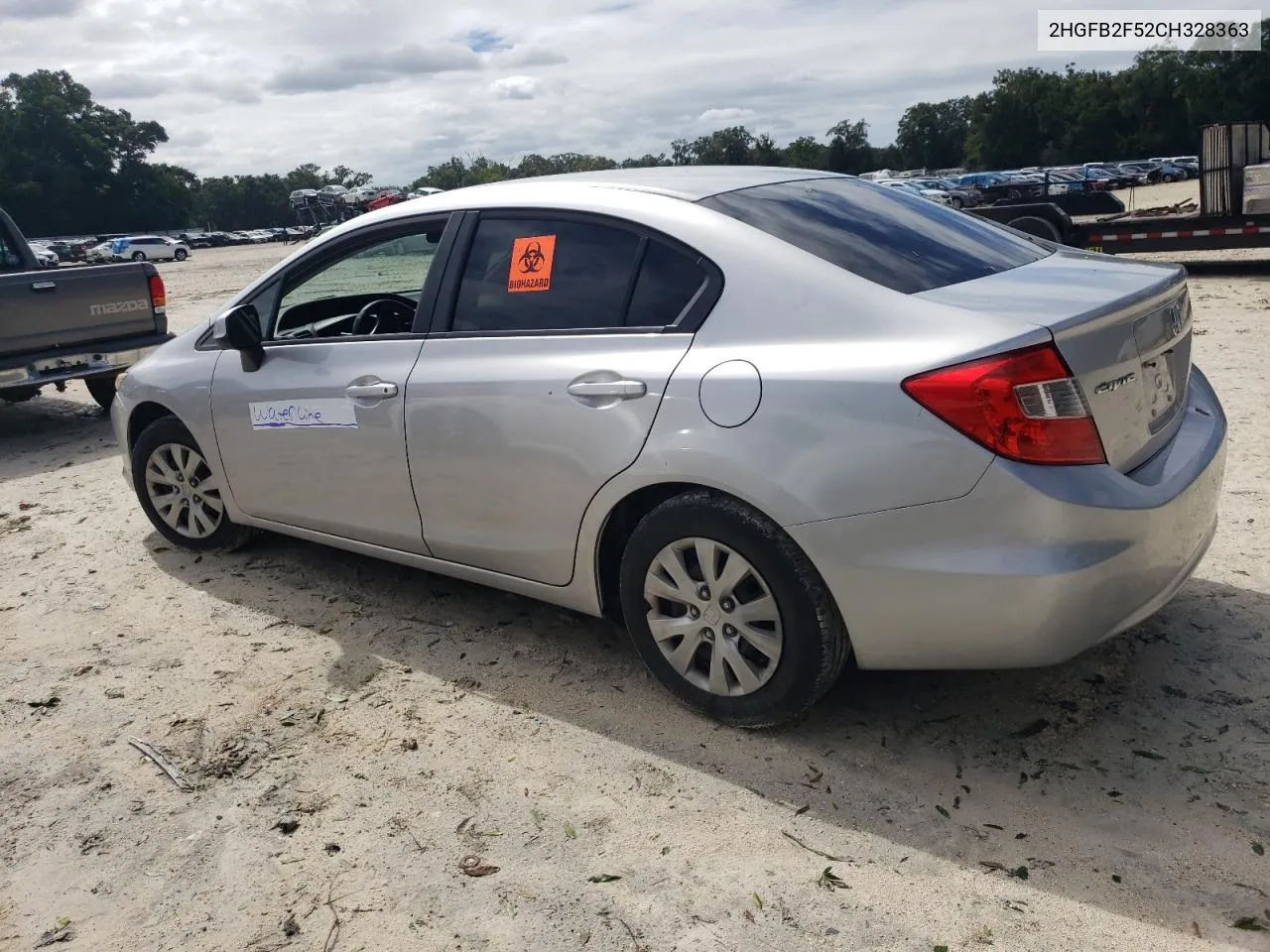 2012 Honda Civic Lx VIN: 2HGFB2F52CH328363 Lot: 74133934