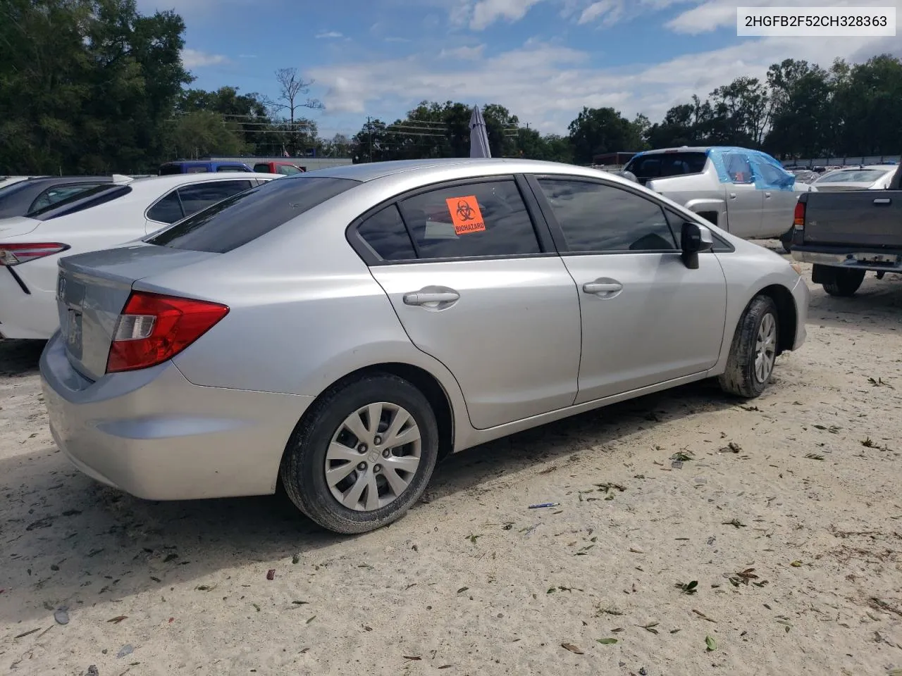 2012 Honda Civic Lx VIN: 2HGFB2F52CH328363 Lot: 74133934