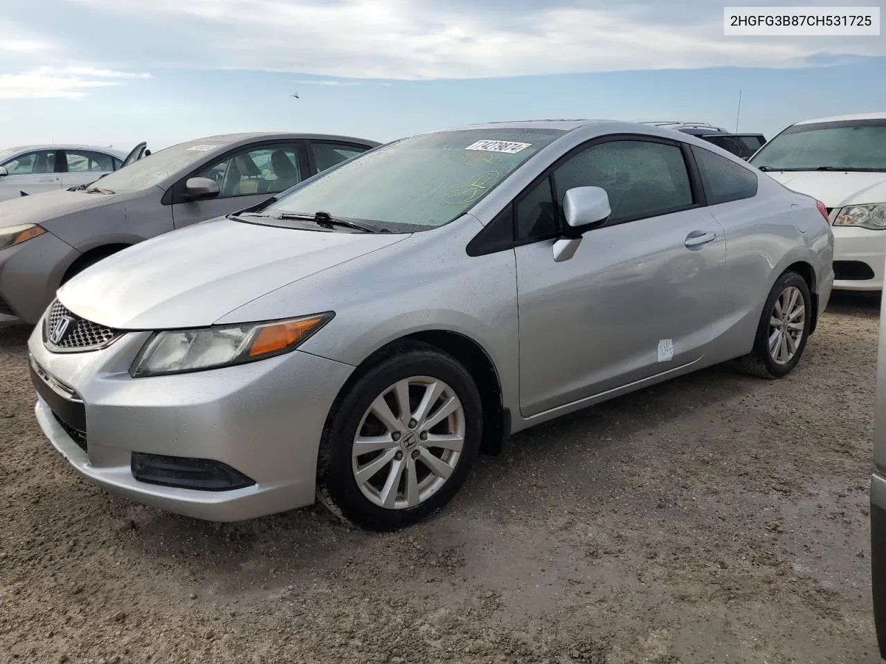 2012 Honda Civic Ex VIN: 2HGFG3B87CH531725 Lot: 74279874