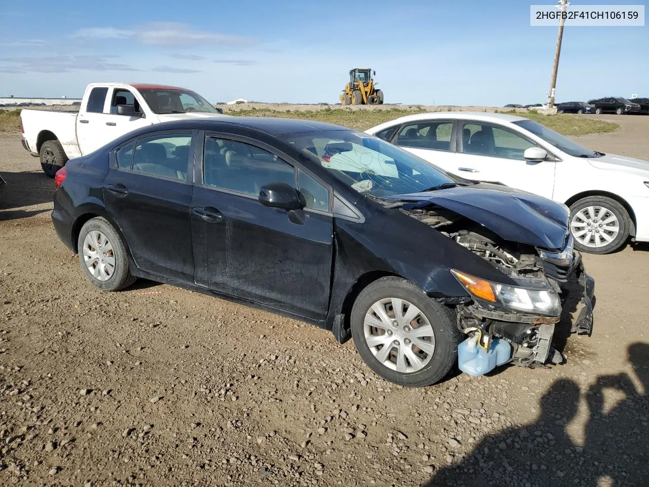 2HGFB2F41CH106159 2012 Honda Civic Lx