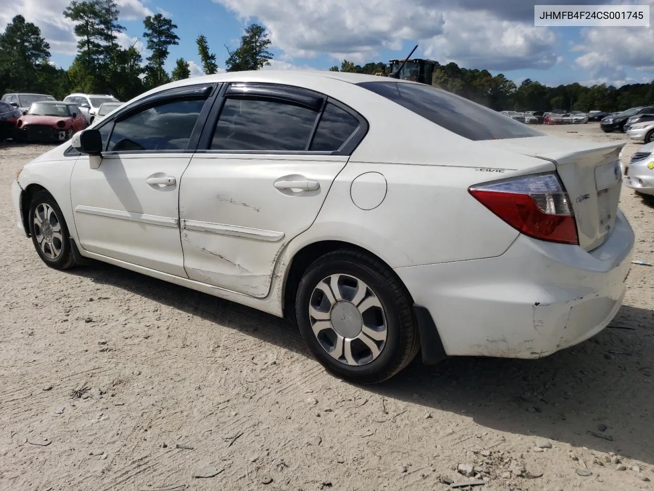 2012 Honda Civic Hybrid VIN: JHMFB4F24CS001745 Lot: 74468614