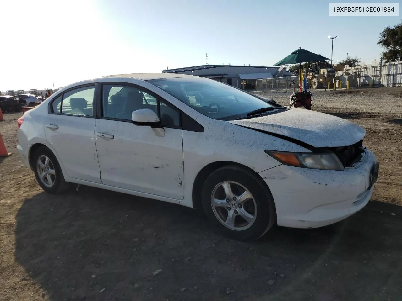 19XFB5F51CE001884 2012 Honda Civic Natural Gas