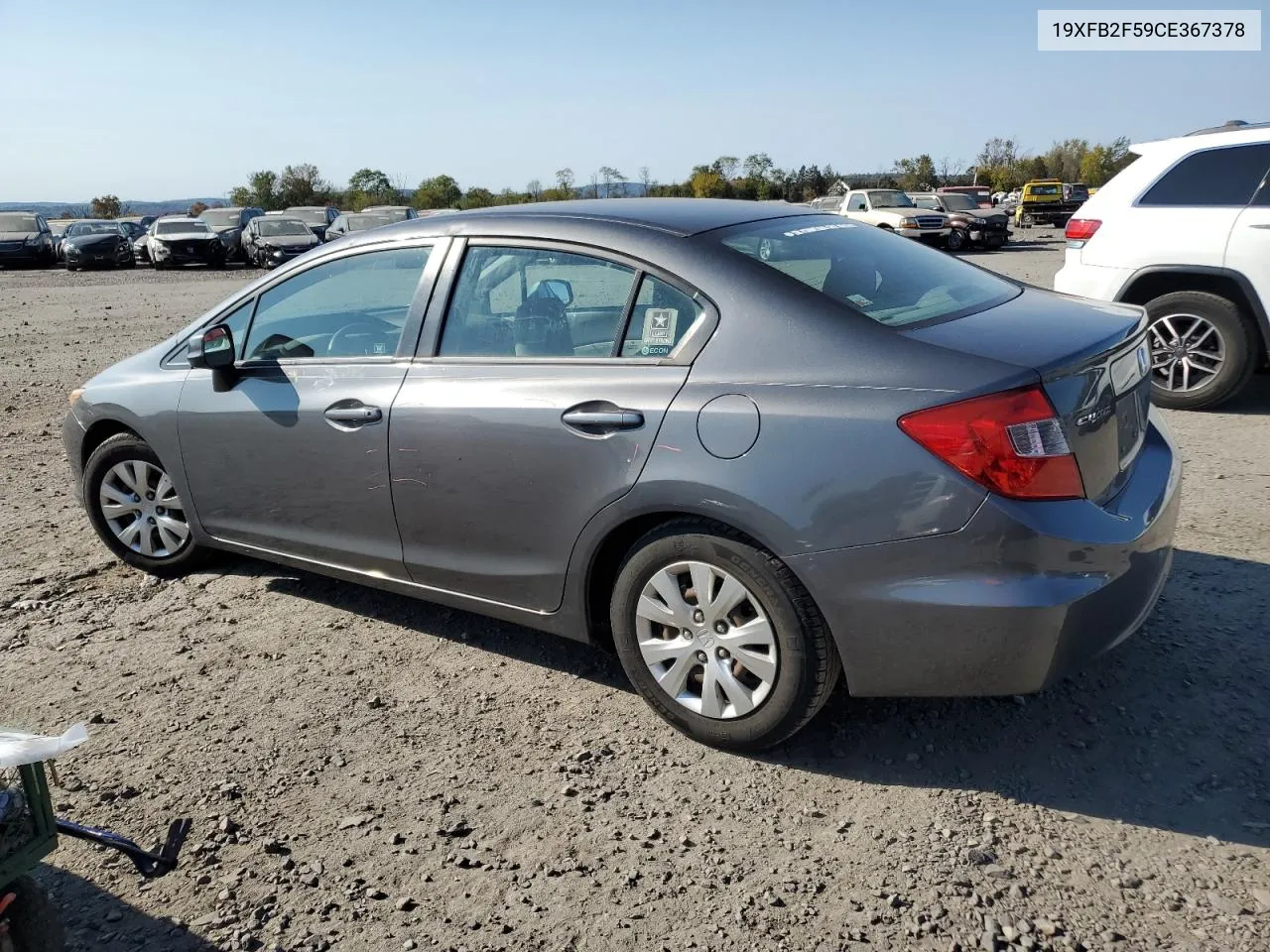 2012 Honda Civic Lx VIN: 19XFB2F59CE367378 Lot: 74719034