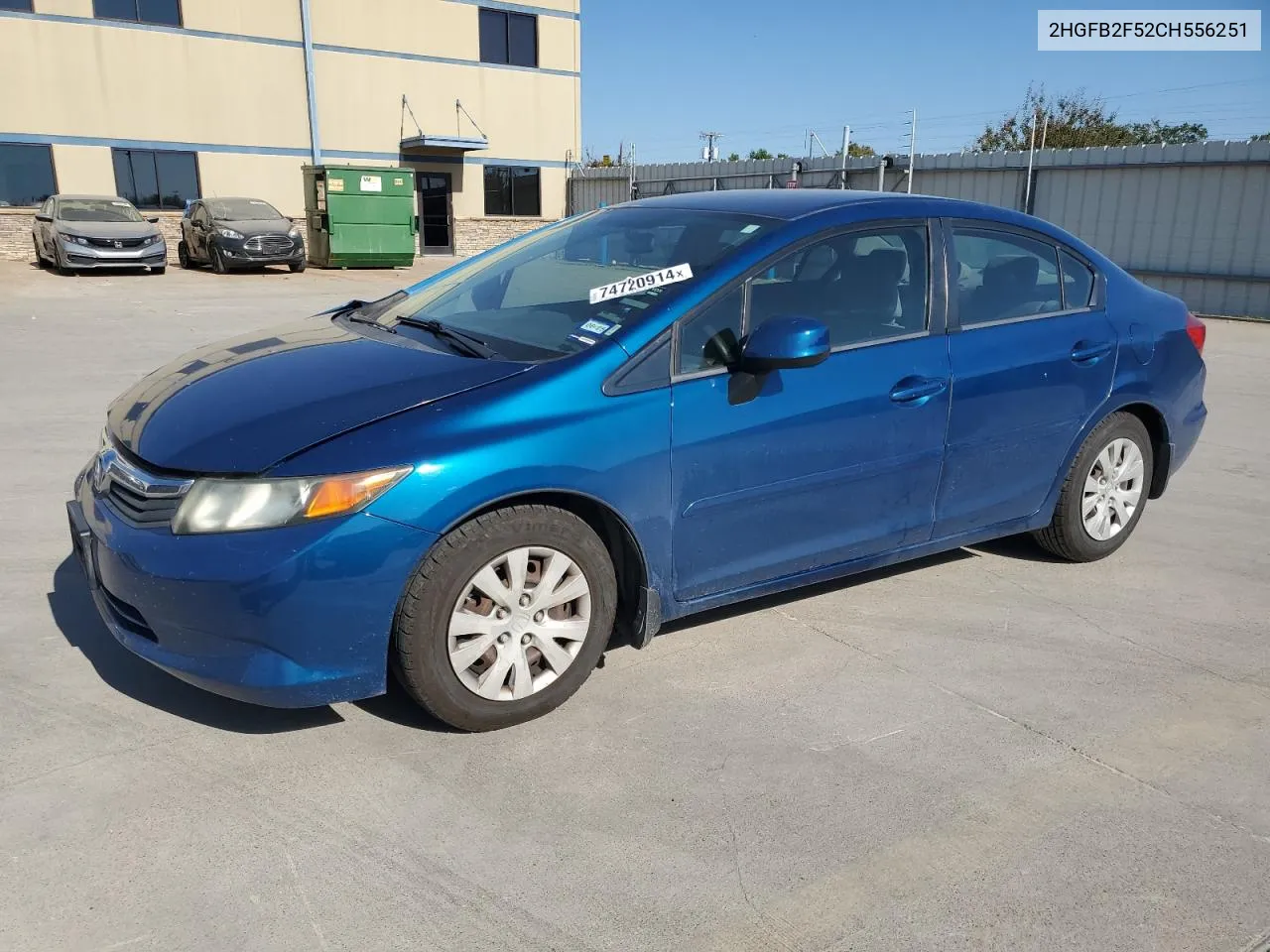 2HGFB2F52CH556251 2012 Honda Civic Lx