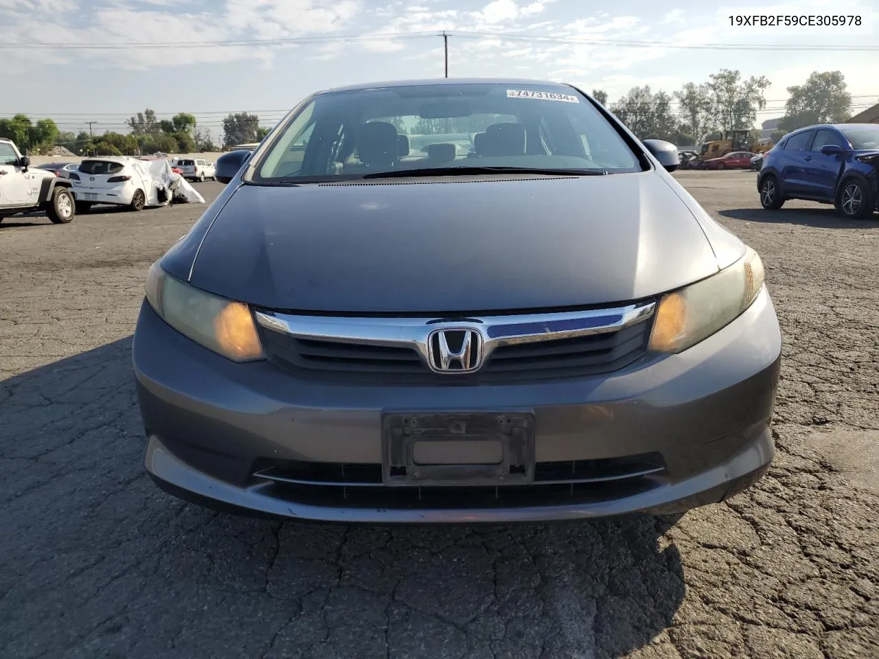 2012 Honda Civic Lx VIN: 19XFB2F59CE305978 Lot: 74731634