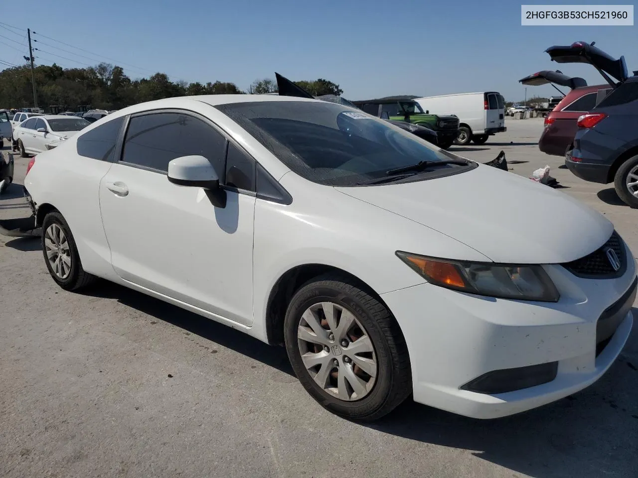 2012 Honda Civic Lx VIN: 2HGFG3B53CH521960 Lot: 74747084