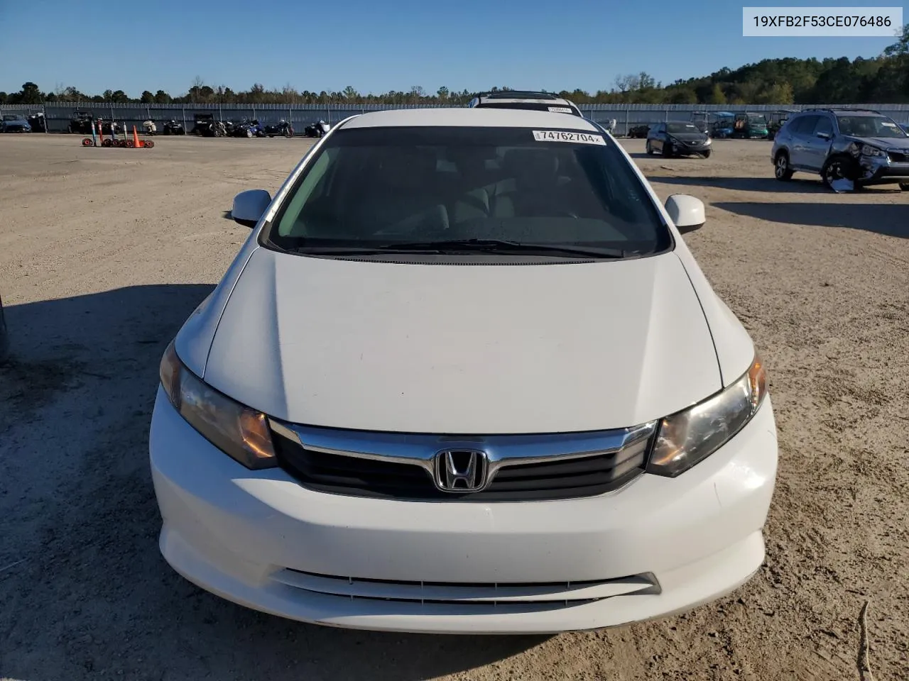 2012 Honda Civic Lx VIN: 19XFB2F53CE076486 Lot: 74762704