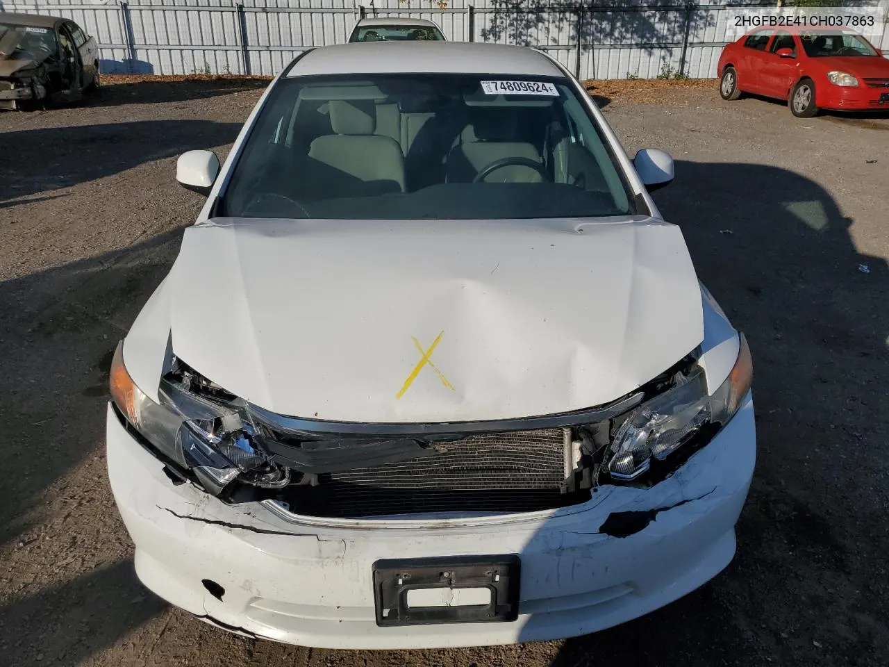 2012 Honda Civic Lx VIN: 2HGFB2E41CH037863 Lot: 74809624