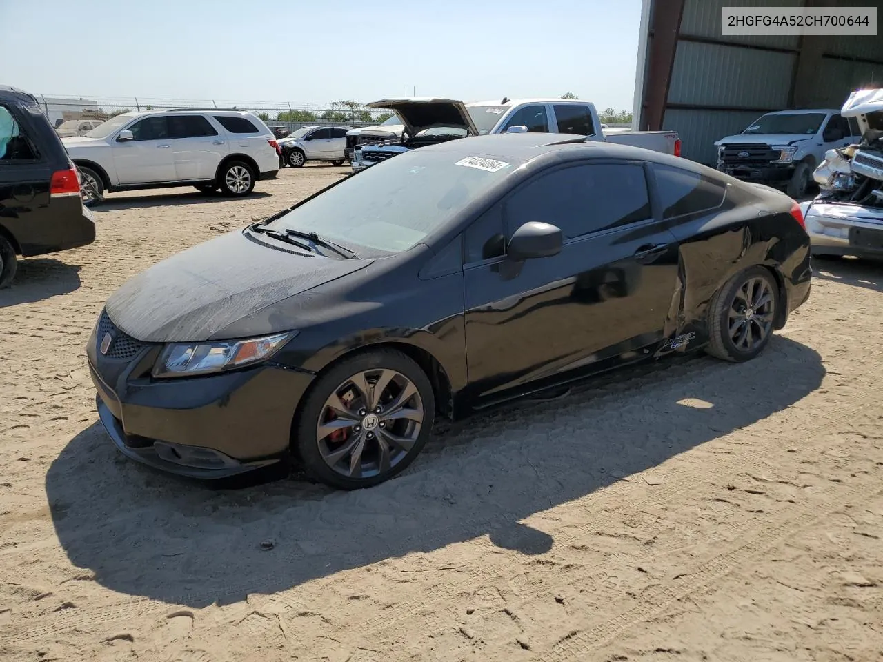 2012 Honda Civic Si VIN: 2HGFG4A52CH700644 Lot: 74824064