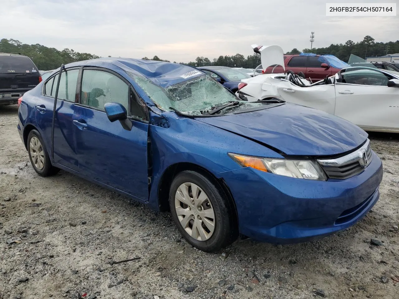 2012 Honda Civic Lx VIN: 2HGFB2F54CH507164 Lot: 74908644