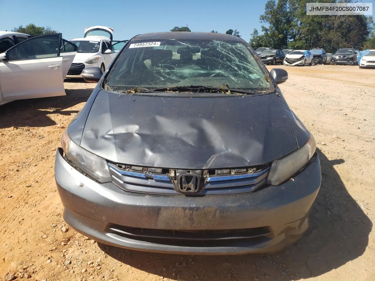 JHMFB4F20CS007087 2012 Honda Civic Hybrid