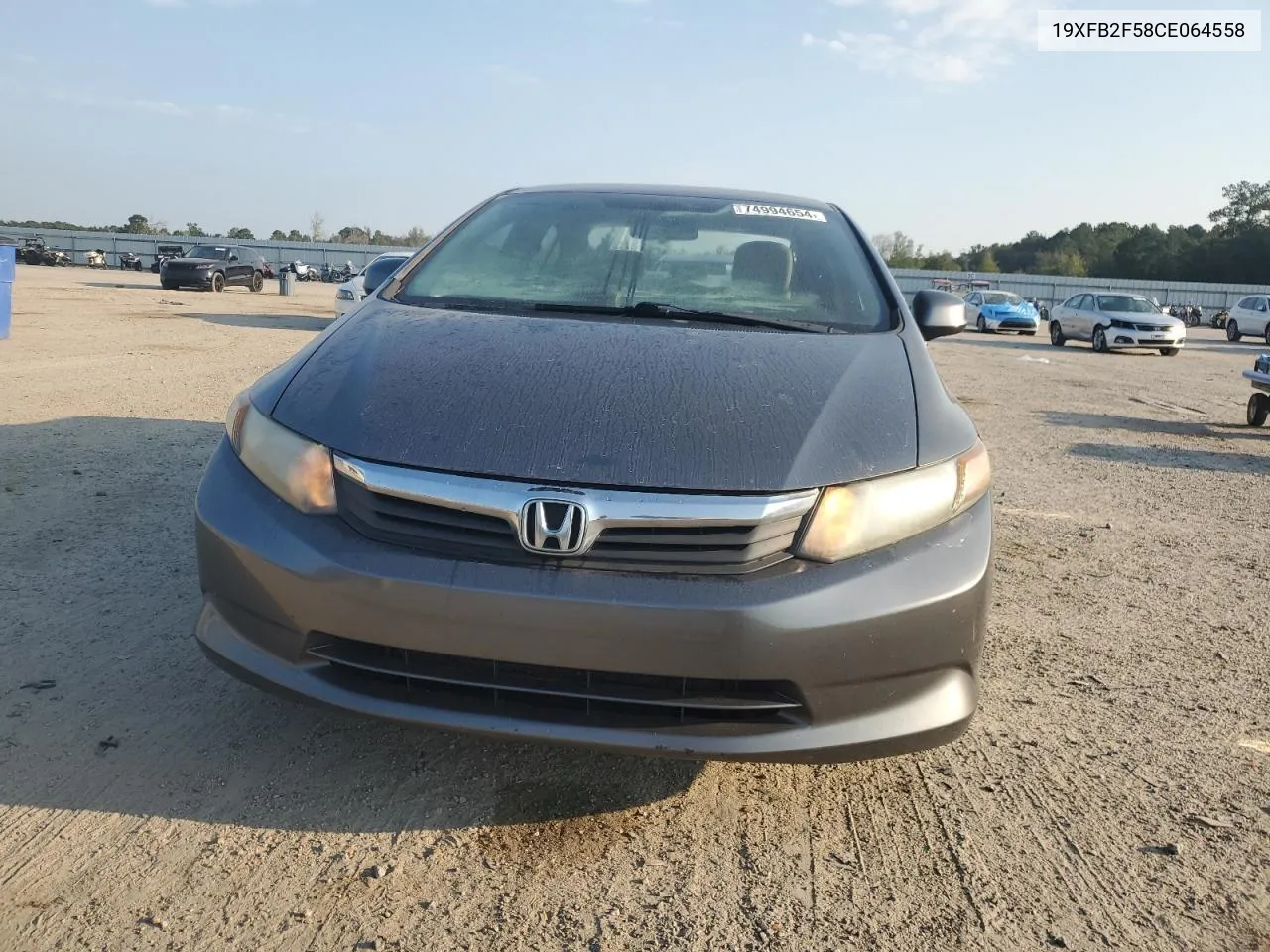 2012 Honda Civic Lx VIN: 19XFB2F58CE064558 Lot: 74994654