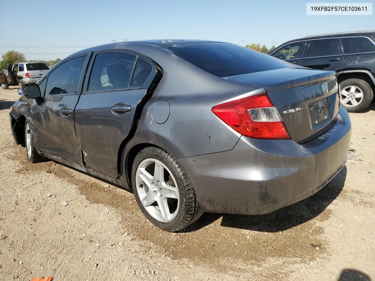 2012 Honda Civic Lx VIN: 19XFB2F57CE103611 Lot: 75025374